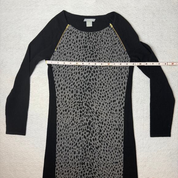 Hayden Cashmere Dress - Black and Grey Animal Print - Picture 6 of 8